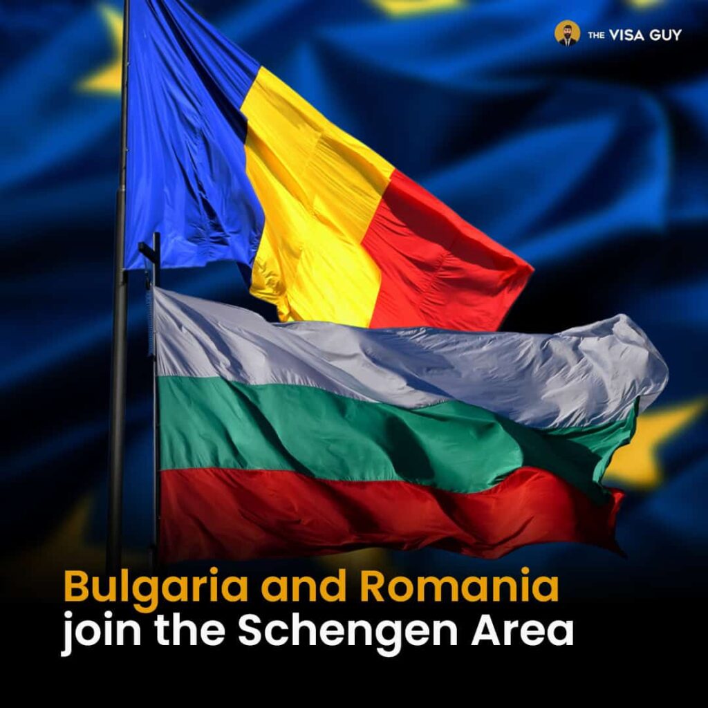 Bulgaria and Romania join the Schengen Area.