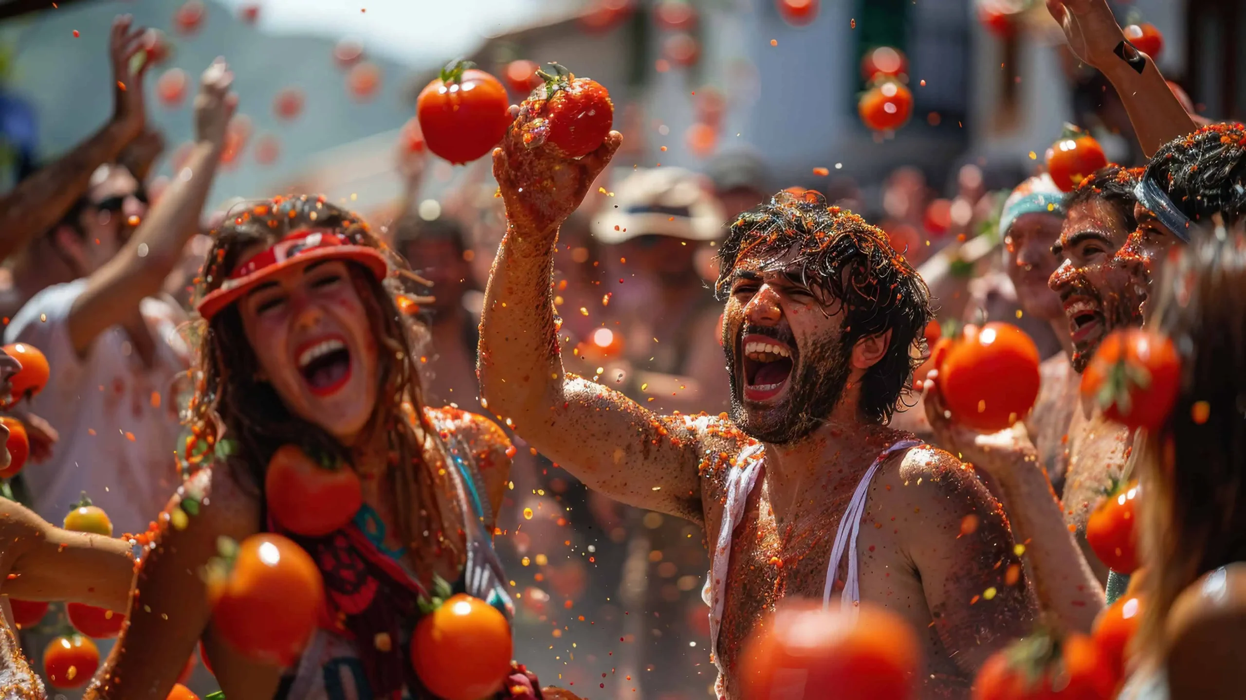 Tomato festival in spain