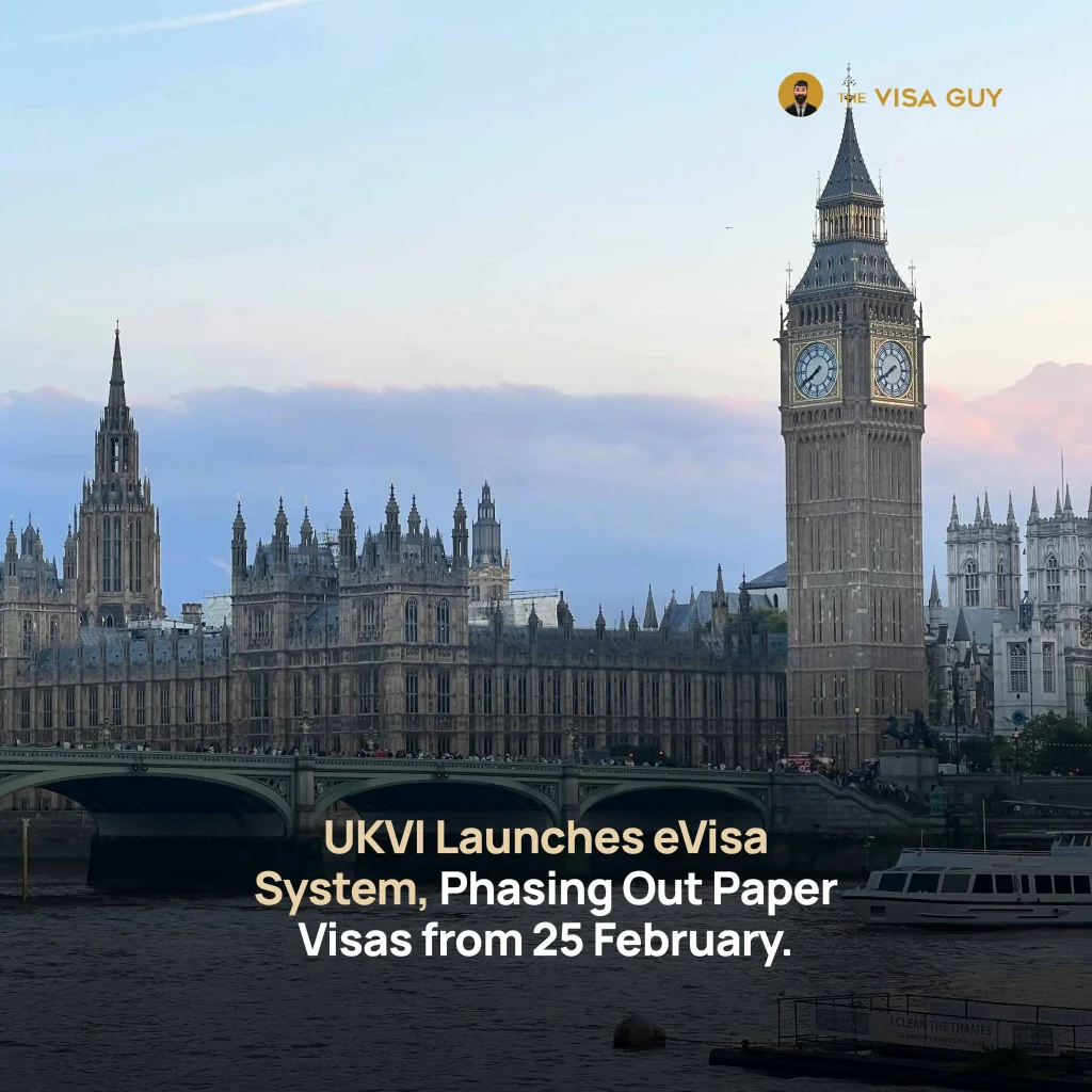 UKVI Launches eVisa System, Phasing Out Paper Visas from 25 February
